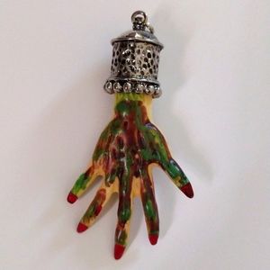 Tim Holtz Large Spooky Witch Hand Pendant idea-ology Goth Halloween